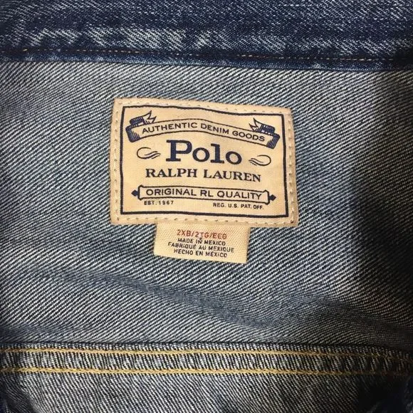 Men's POLO-RALPH LAUREN "SPORTSMAN" Denim Jacket (Casting Club) vintage - Picture 8 of 16